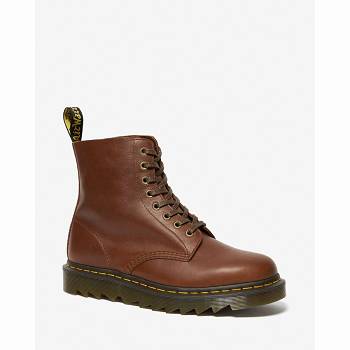 Dr Martens Férfi 1460 Pascal Ziggy Bőr Lace Up Bakancs Gesztenyebarna